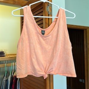 Front tie tank top
